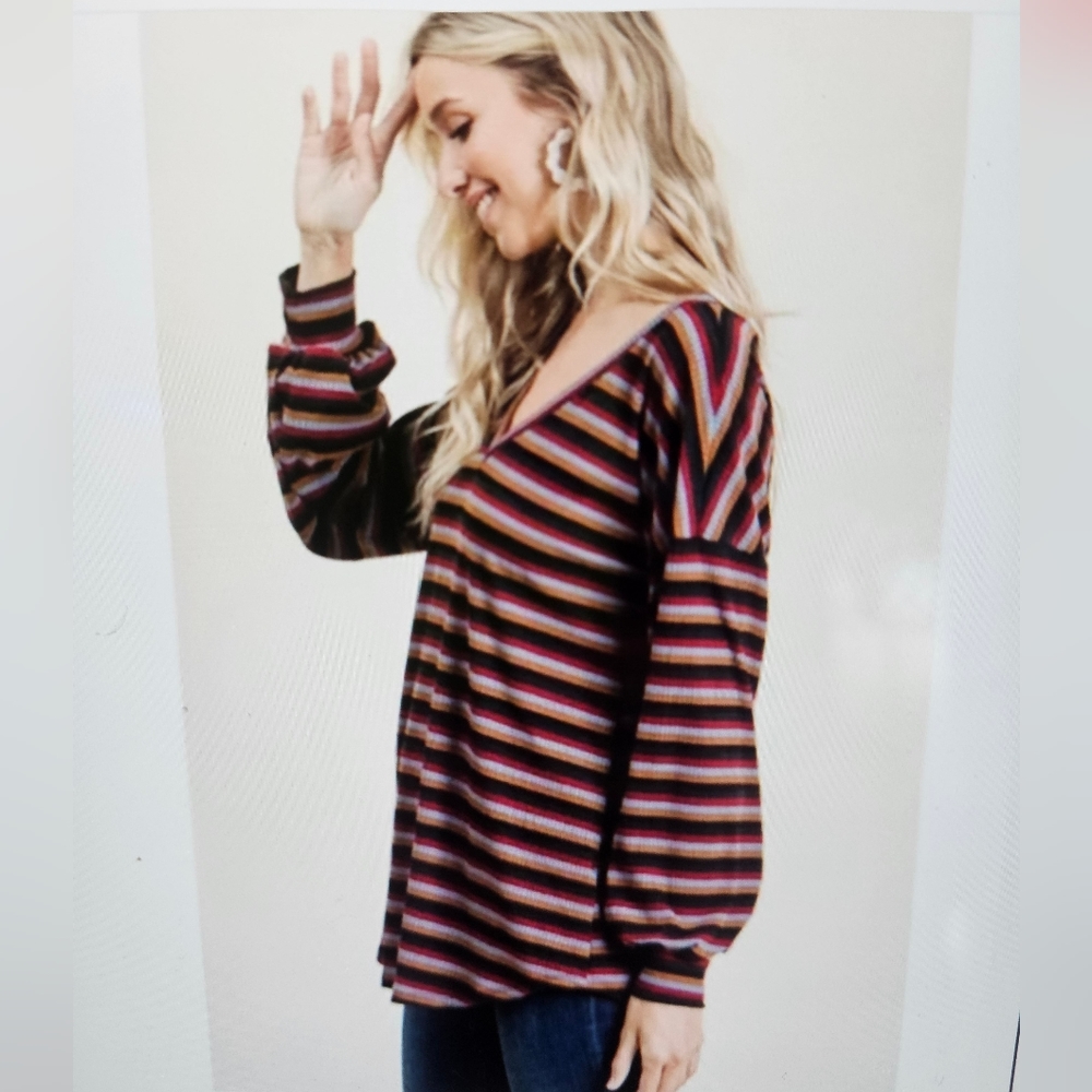 A Girl Thing Striped Long Sleeve Tee